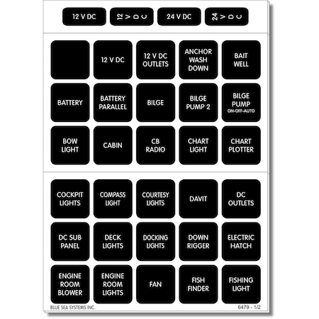 Blue Sea Systems Blue Sea 4216 Square Format Label Set - 60 4216